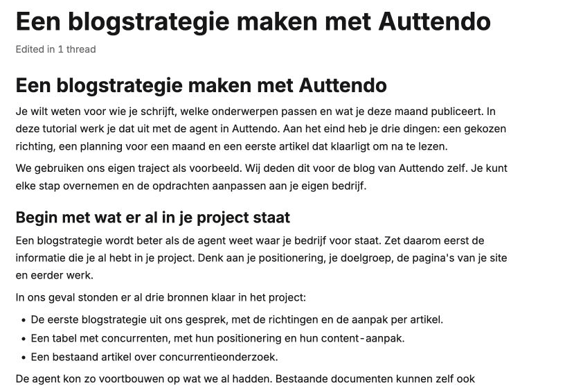 Het nagelezen artikel in de bibliotheek van Auttendo