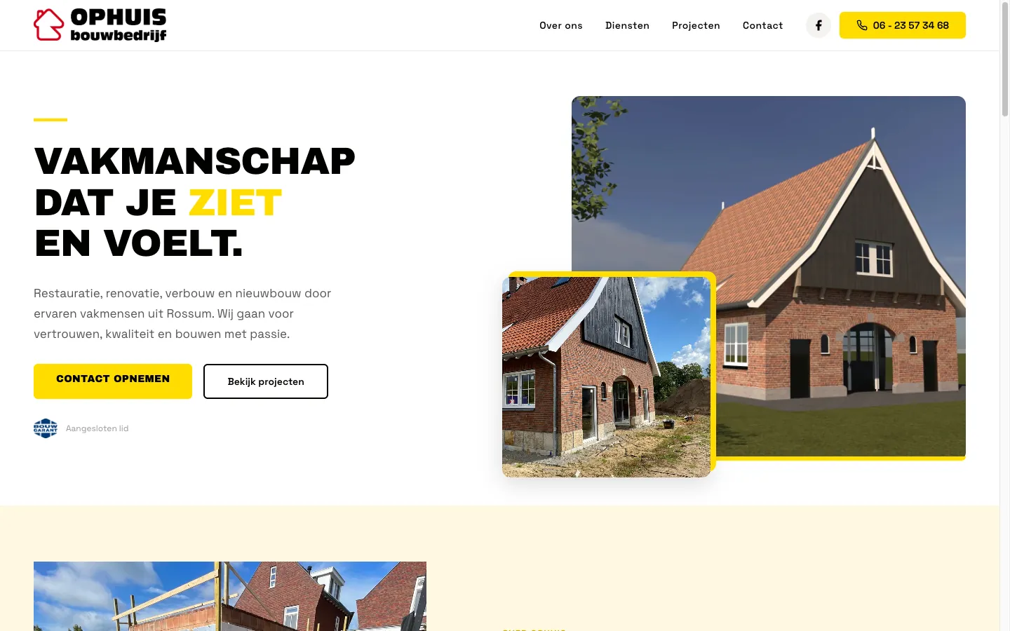Live voorvertoning: Ophuis Bouwbedrijf